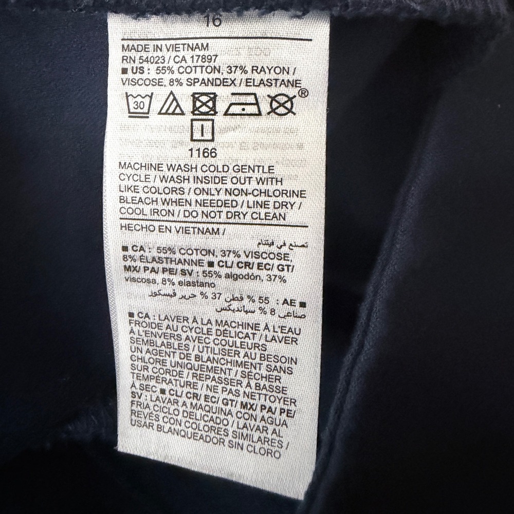 Old Navy Pixie Skinny Pants Womens 16 Navy Blue High Rise Secret Smooth Pockets - Picture 6 of 10